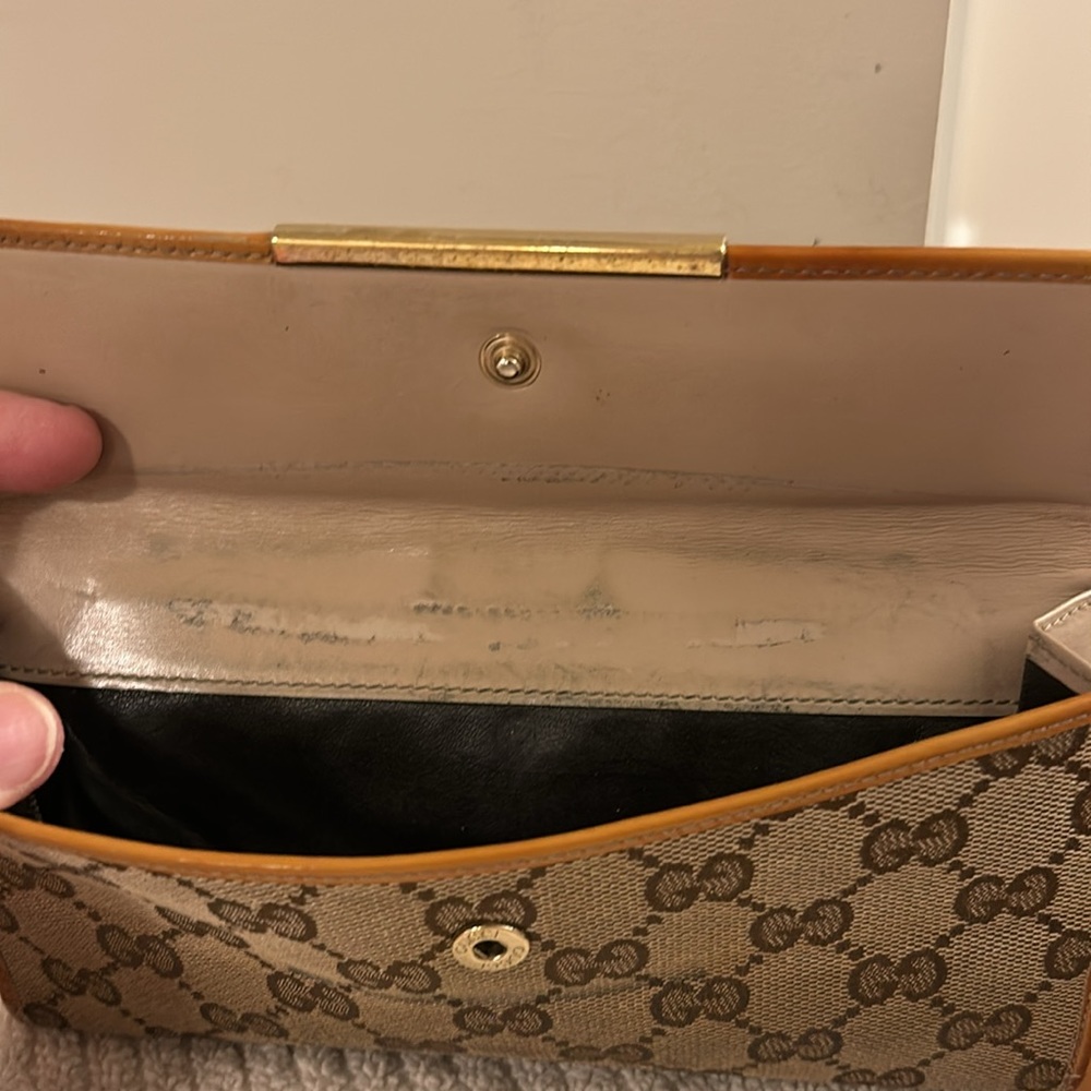 Gucci GG Brown Cream Hawaii Exclusive 112715 Long Bi-fold Wallet Leather Trim - Picture 8 of 17